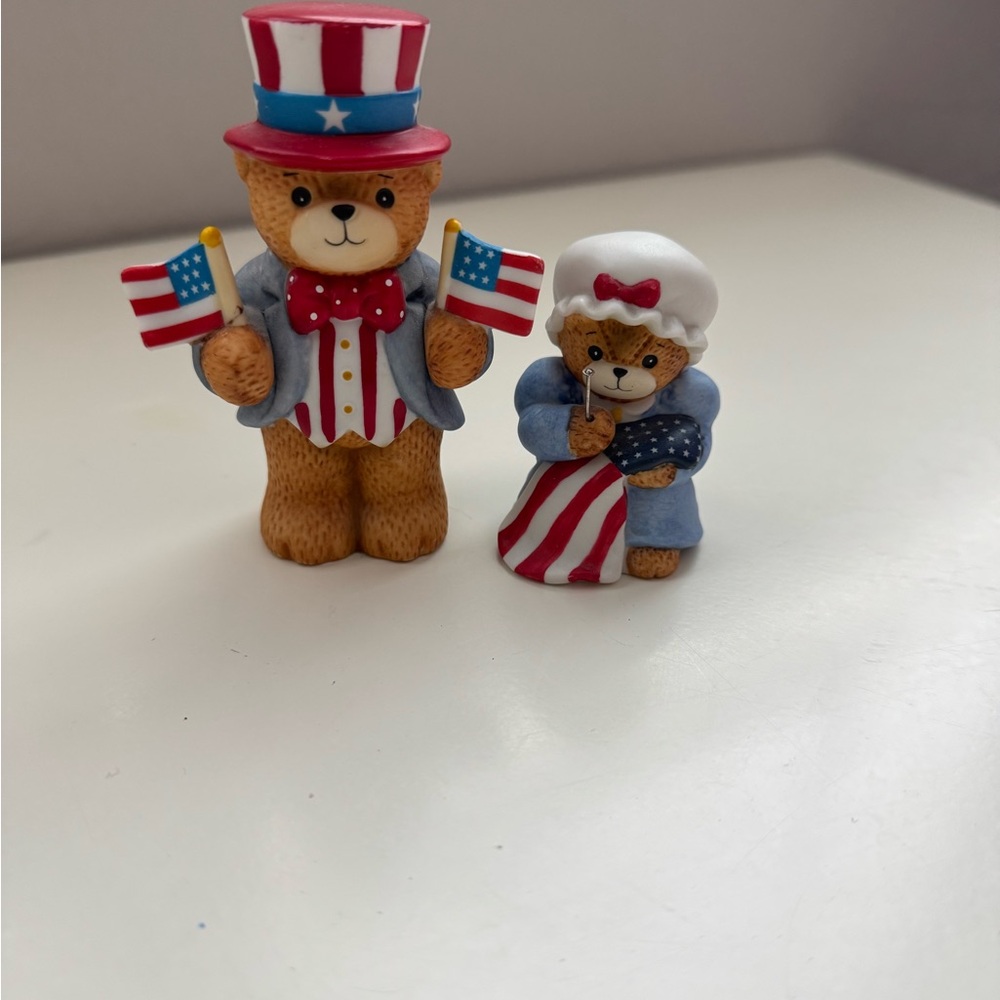 Lucy Rigg Enesco Patriotic Bear Figurines